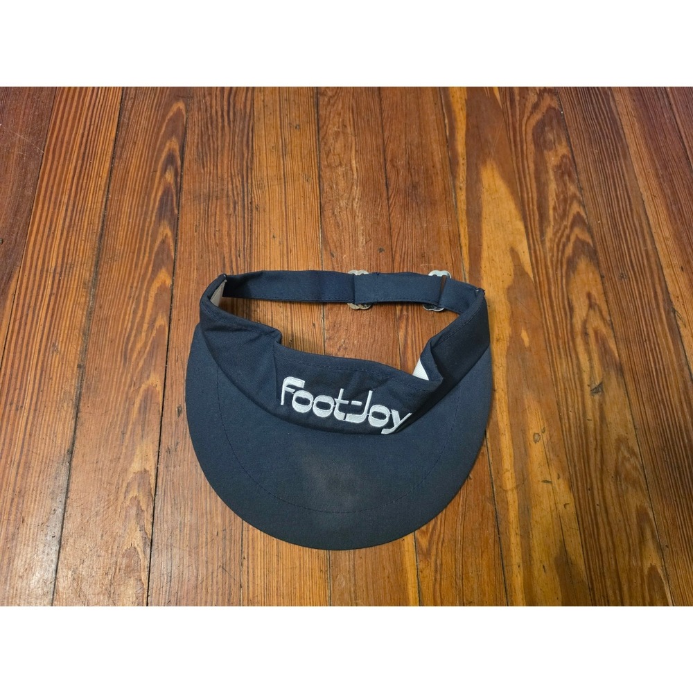 Vintage FootJoy Golf Visor Navy Blue Texace Made in USA Adjustable Strapback